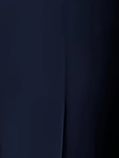 Navy Blue High Waist Trousers Tailored Straight Leg Office Pants with Button Closure Elegant  Comfortable for Work  Casual