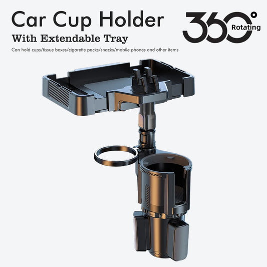 Cup Holder Tray for Car Dual Cap Holder 4 In 1 Adjustable Car Cup Holder Car Drink Phone Holders Snack Tray Expander