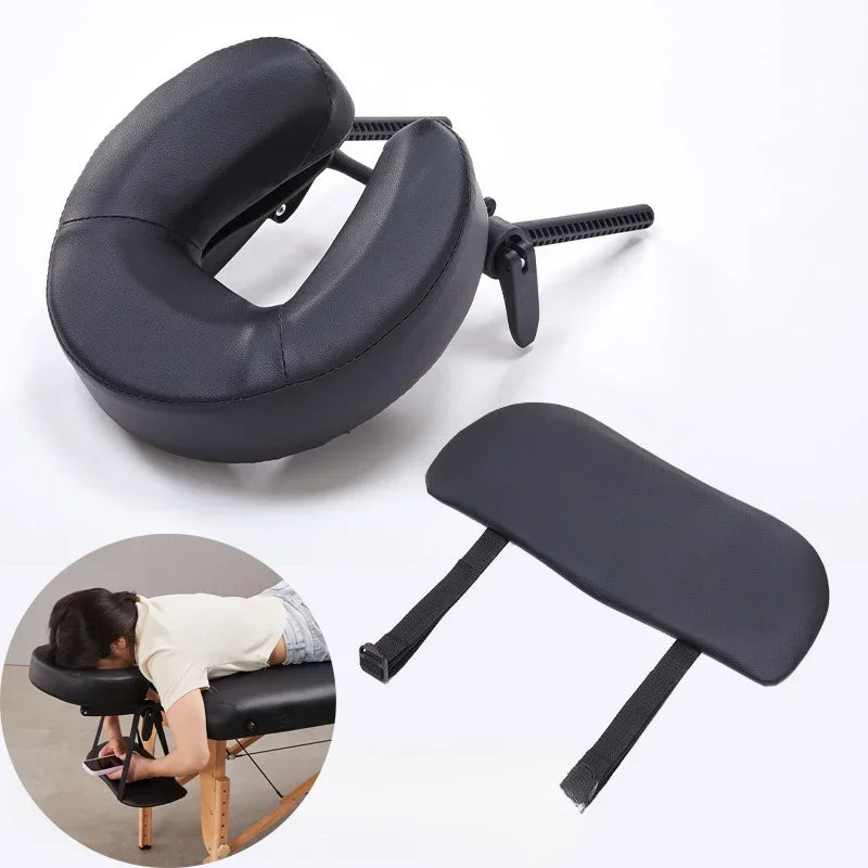 Massage Head Rest Kit for Bed Mattress with Memory Foam Face Down Pillow for Salon SPA Massage