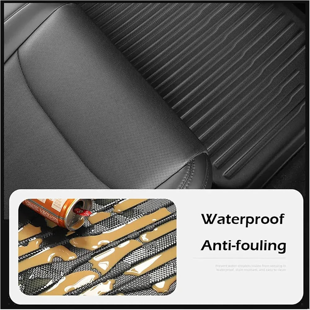 For Tesla Model Y Juniper 2025 2026 Floor Mats with Door Sill Protector LHD RHD All Weather Trunk Mats Foot Liner Backrest Mats