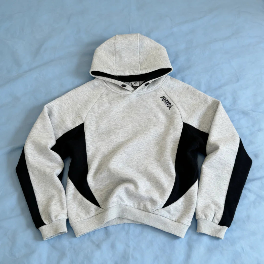 Colorblock Raglan Hoodie Women Letter Graphic & Drawstring Detail Y2K Aesthetic Streetwear 2026