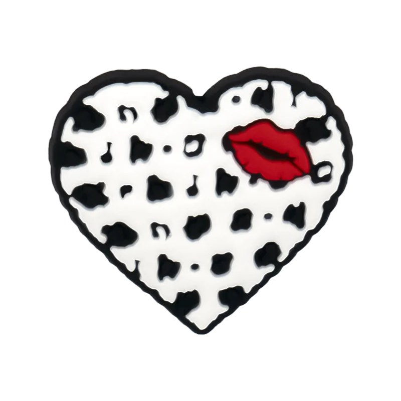 1/25pcs Leopard Print Shoe Charms for Hot Girl Women Shoe Decorations Pins Sandals Accessories Lipstick Heart Cherry Clog Buckle