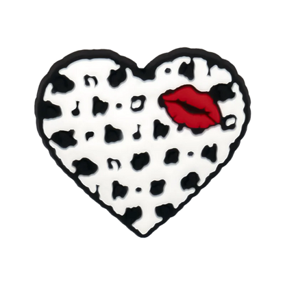 1/25pcs Leopard Print Shoe Charms for Hot Girl Women Shoe Decorations Pins Sandals Accessories Lipstick Heart Cherry Clog Buckle