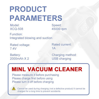 3 In1 Handheld Car Vacuum Cleaner Wireless Portable Super Suction Car Household Clean Appliance Dual Use Of Blowing And Suction