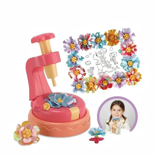 Flower Bouquets Toys Handmade DIY Craft Kits Toys Embossing Machine Toys Parent Child Interactive Puzzle Toy Xmas Girls Gifts