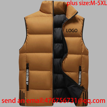Soft Padded Waistcoat Men Lightweight Waistcoat Stylish Men's Winter Vest Warm Windproof Sleeveless Outerwear with for Outdoor