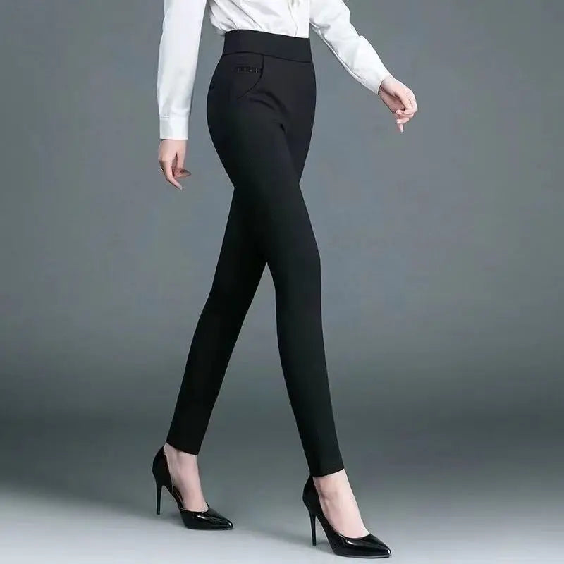 plus Size Fce Lined Straight Leg Pants for Women Autumn Winter Gold Velvet Loose Fit Casual Trousers High Waist Elastic Wa...