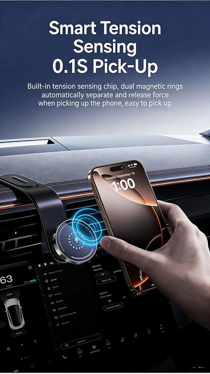 For MagSafe Wireless Car Charger Magnetic Car Phone Holder Bendable Car Phone Mount Phone Stand for iPhone 16 15 14 13