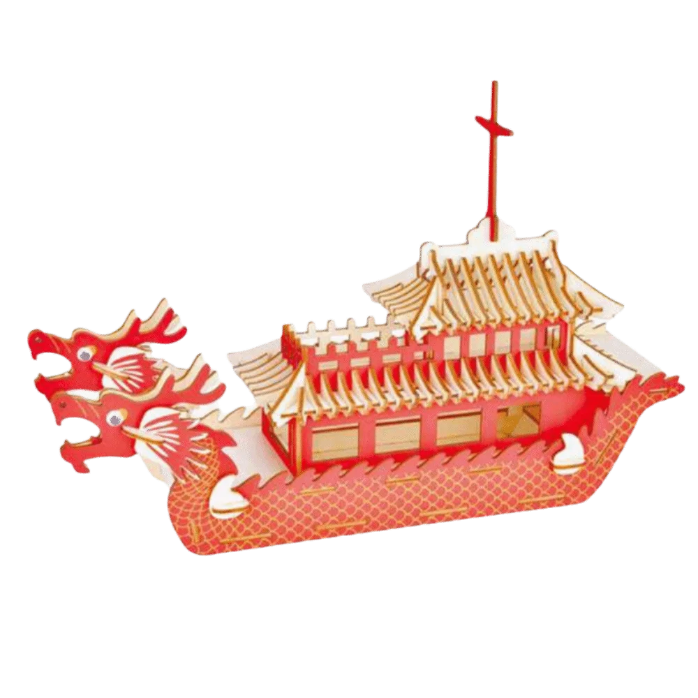 Wooden Material Dutch Ship 3D Puzzle Children Gits Classic Ship DIY Assembled Model 3D Construction Wooden Model Kit Home Decor
