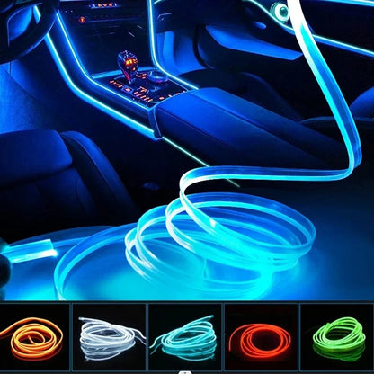 Car Interior Ambient LED Light Strip 2/3/4/5M RGB  Invisible USB Fiber Optic Atmosphere Lamp Support APP Control