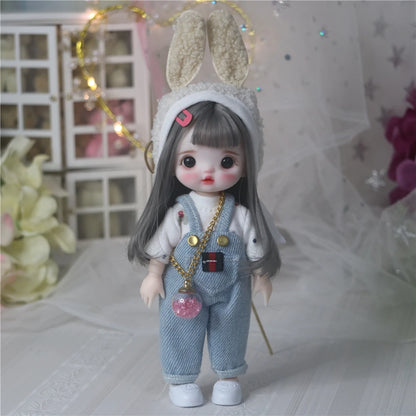 Original Bjd Diy Dress Up Doll 1/8 Joint Mobility Fashion Princess Doll 3d True Eye Girl.S Birthday Full Set Accessories Gift