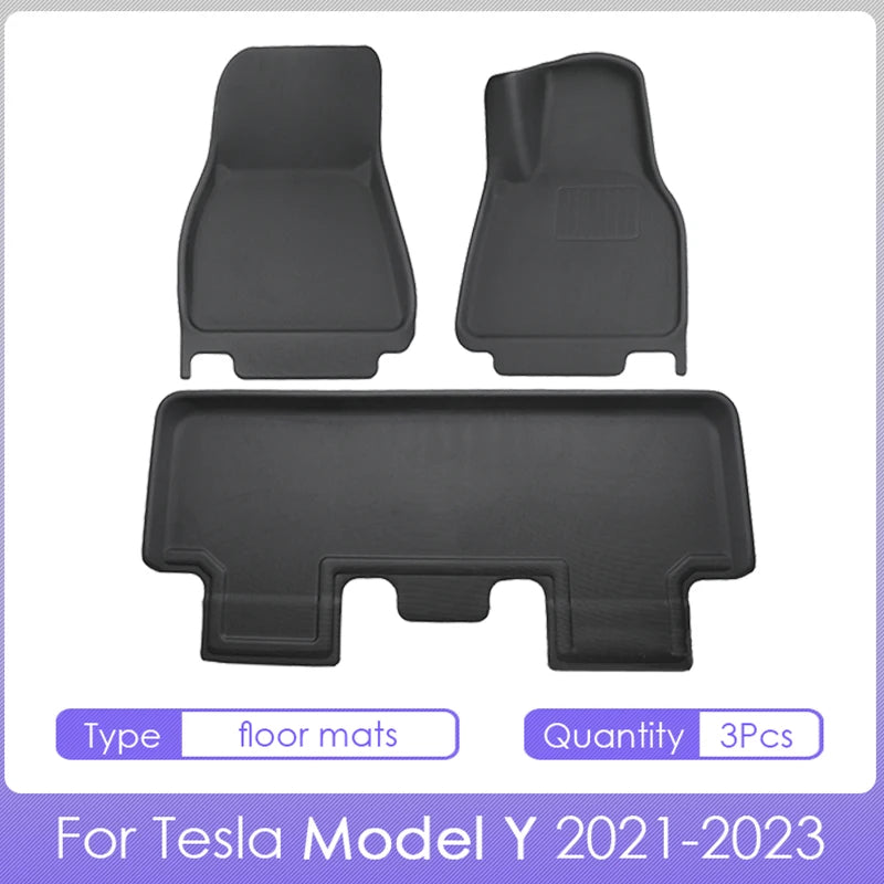 Floor Mats For Tesla Model Y Right-Hand Dirve Floor Mats Cargo Liner Car Anti-dirty Pad Waterproof RHD Model Y 2023 Accessories