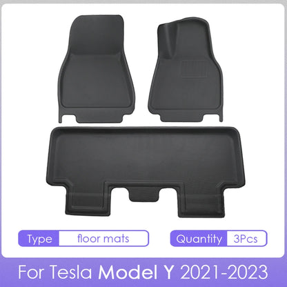 Floor Mats For Tesla Model Y Right-Hand Dirve Floor Mats Cargo Liner Car Anti-dirty Pad Waterproof RHD Model Y 2023 Accessories