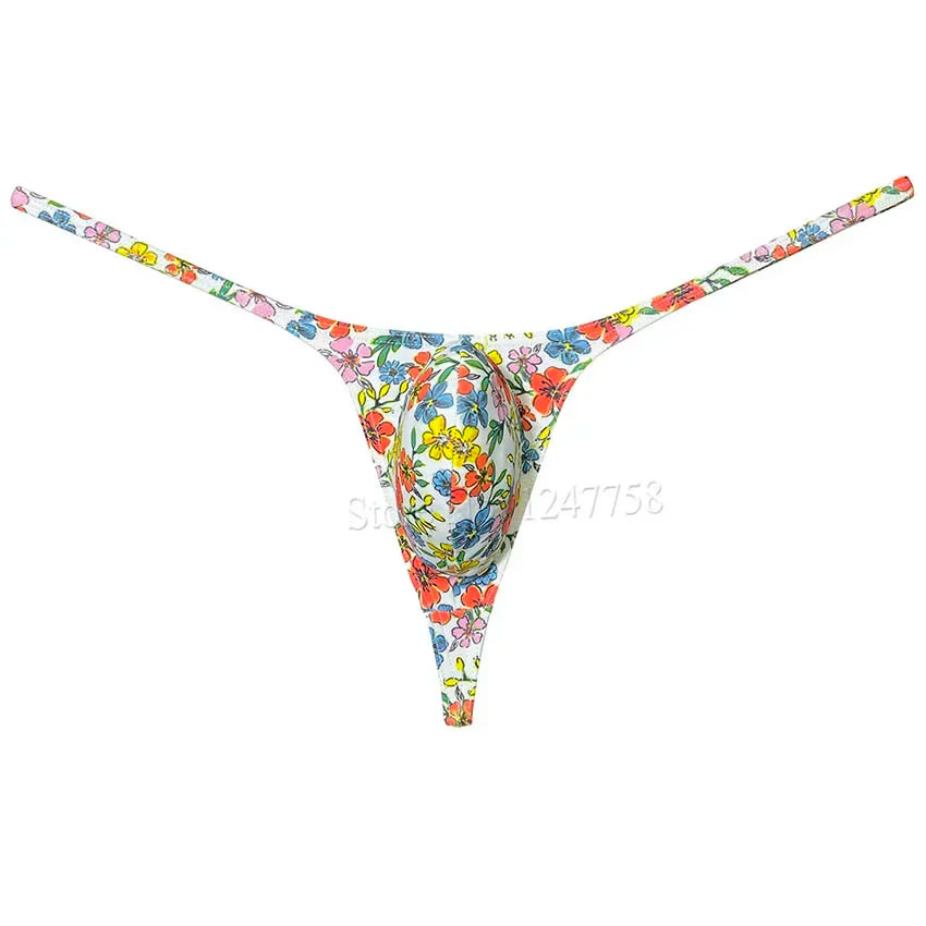 Men's String T-back Bikini Underwear Enhancing Unisex Micro Panties Male Tiny Slip Bulge Beach Thong