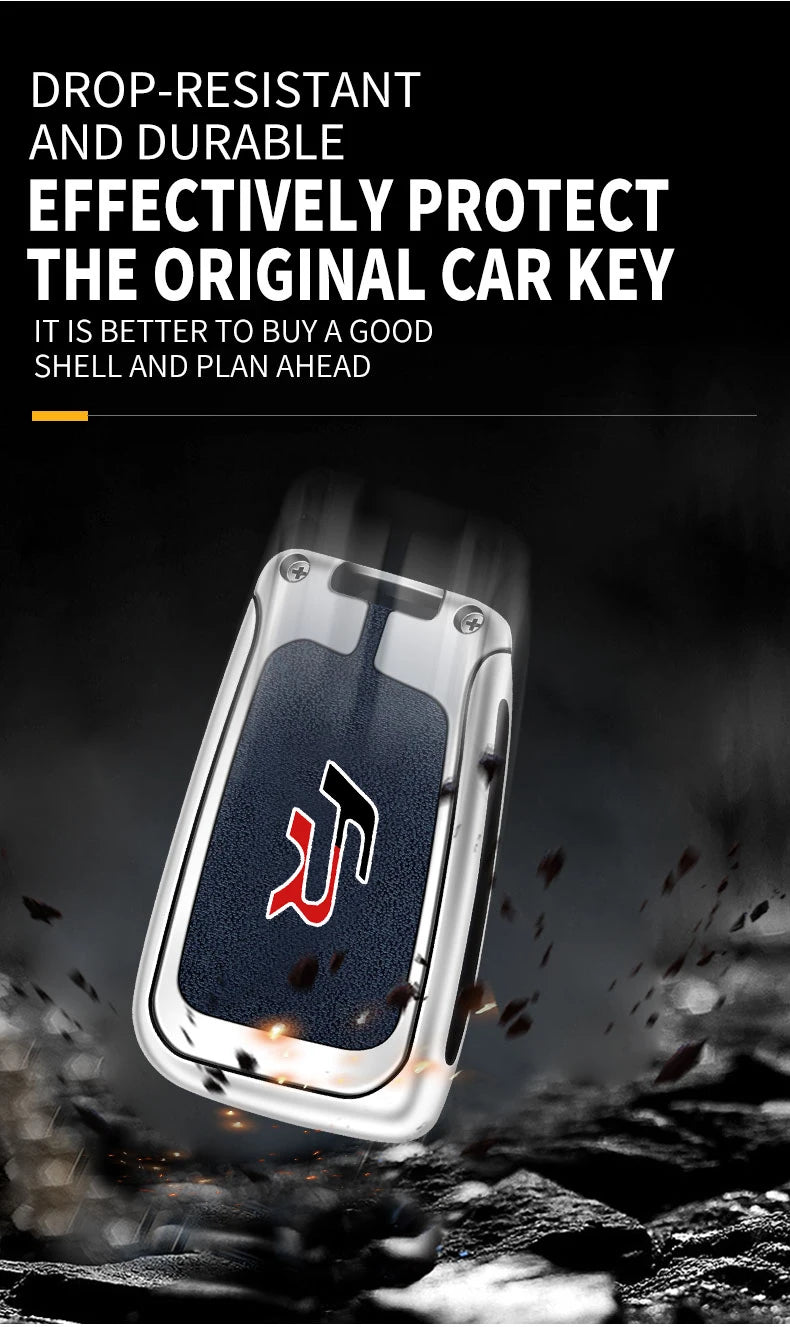 Suitable for Seat Ateca Leon FR 2 Ibiza zinc alloy car key cover high-end genuine leather car key case buckle auto accessories