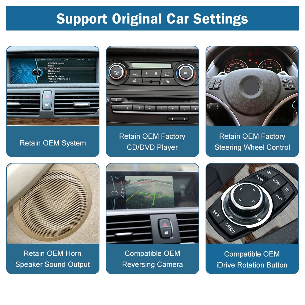 1920*720 Linux Touch Screen Wireless Carplay Android Auto Car Multimedia Player Display For BMW X1 E84 2009-2015 CIC