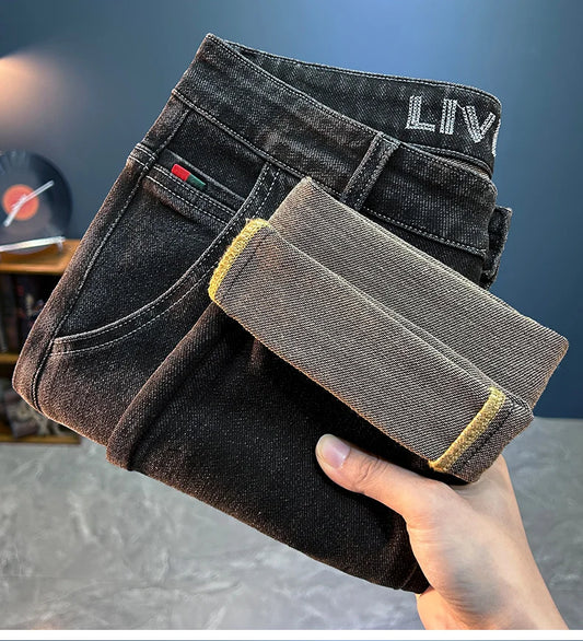 American Style Vintage Loose Casual Men's Jeans Straight Leg New Style Premium Brand Autumn Pants Comfortable Fit Male Model