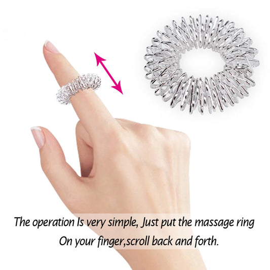 100/20/10pcs New Finger Massage Ring Acupuncture Acupressure Body Care Relax Hand Blood Circulation Pain Relief Body Massager