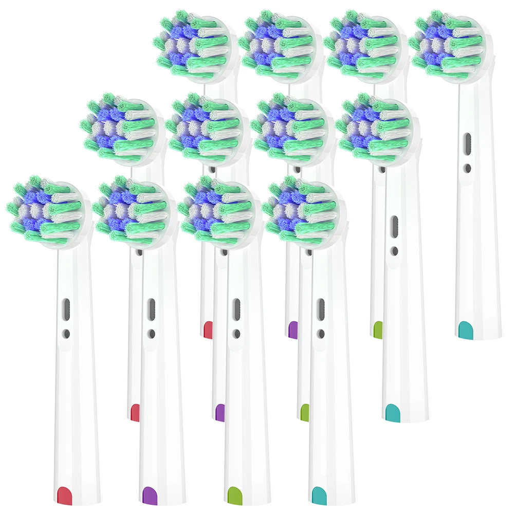 4/8/12/20pk Cross Bristles Brush Heads Compatible with Oral B Electric Toothbrush, Replacement Toothbrush Head for Pro 1000 500