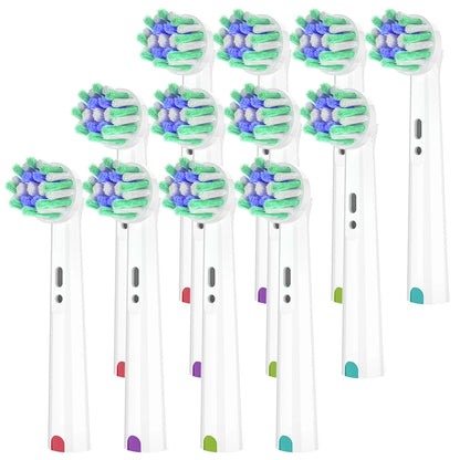 4/8/12/20pk Cross Bristles Brush Heads Compatible with Oral B Electric Toothbrush, Replacement Toothbrush Head for Pro 1000 500