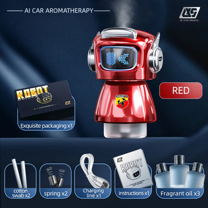 Car Air Outlet Robot Perfume Clip Auto Fragrance Diffuser For FIAT Abarth 500 Pulse Panda Tipo Strada 600 500L Mobi Doblo Toro