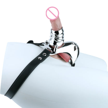 FRRK Metal Chastity Device Bondage Gear Power Control Sex Tool for Couple Sexual Enhance Cock Cage BDSM Cuckold Adult Man Needs