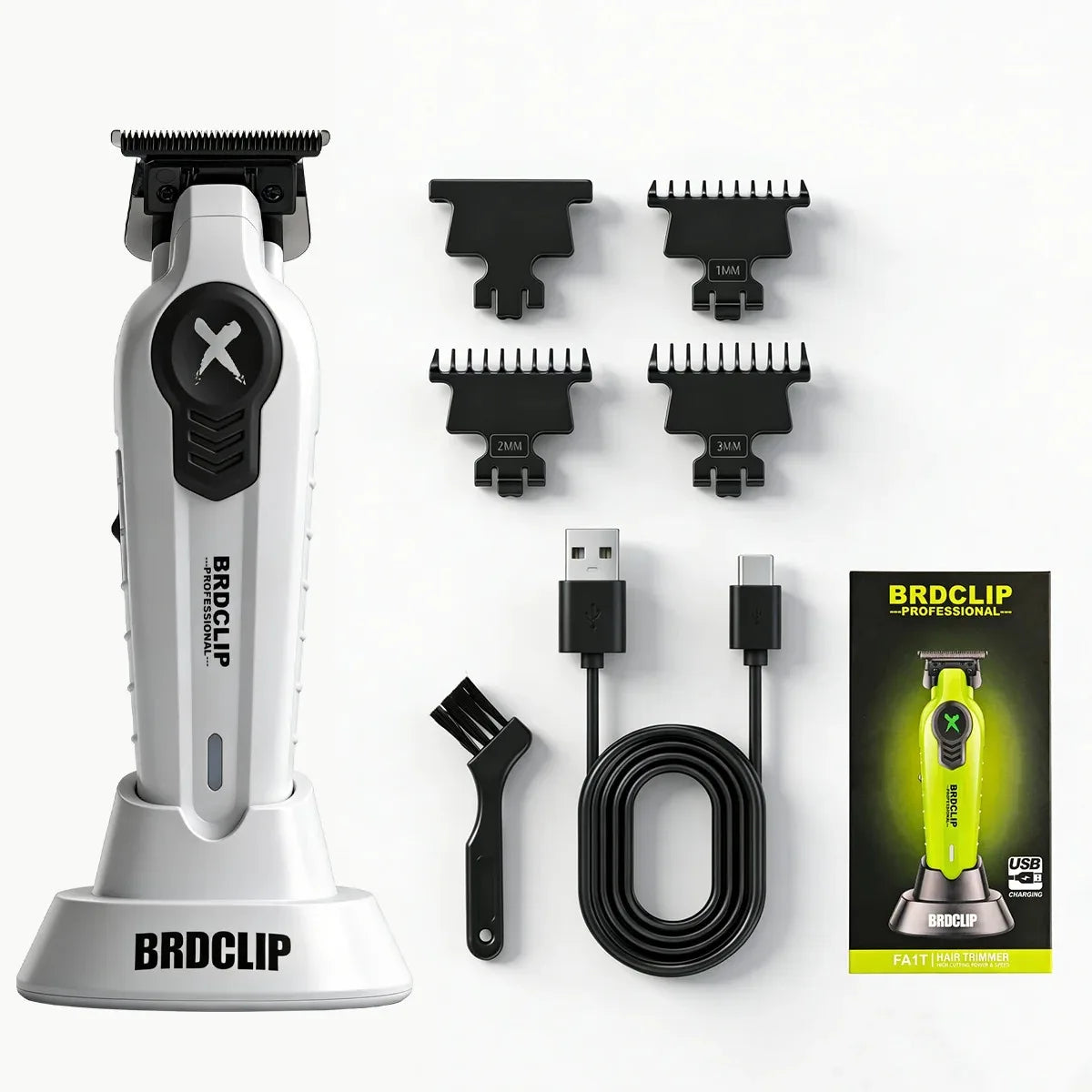 Professional Cordless Barber White Kit For Men Hair Clipper 7500RPM  Electric Hair Trimmer 7700RPM X Series Shaver 8000RPM With