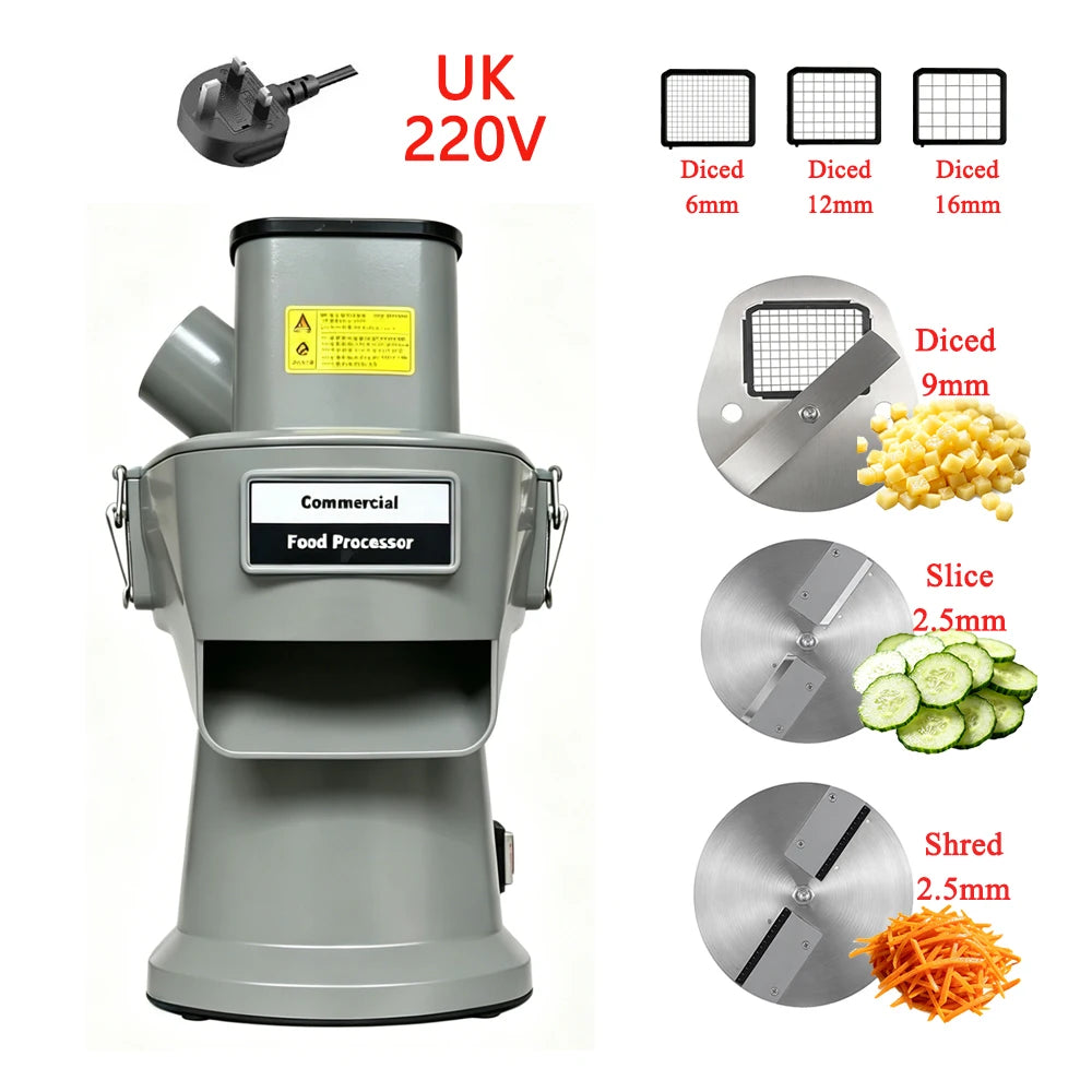 Stainless Steel Commercial Vegetable Cutter Slicer Shredder Dicer Multifunctional Food Processor for Professional Kitchen Use