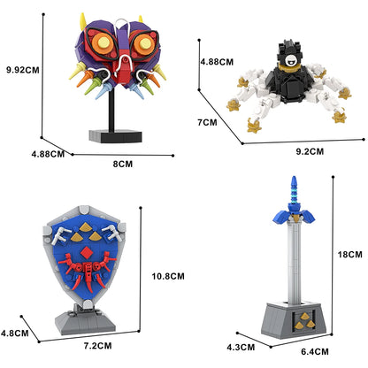 MOC Ideas Nintendoed Game Zeldaed Figures Dark Link Weapon Master Sword Hyrule Fantasy Building Blocks Juguetes Kid Toys Gift