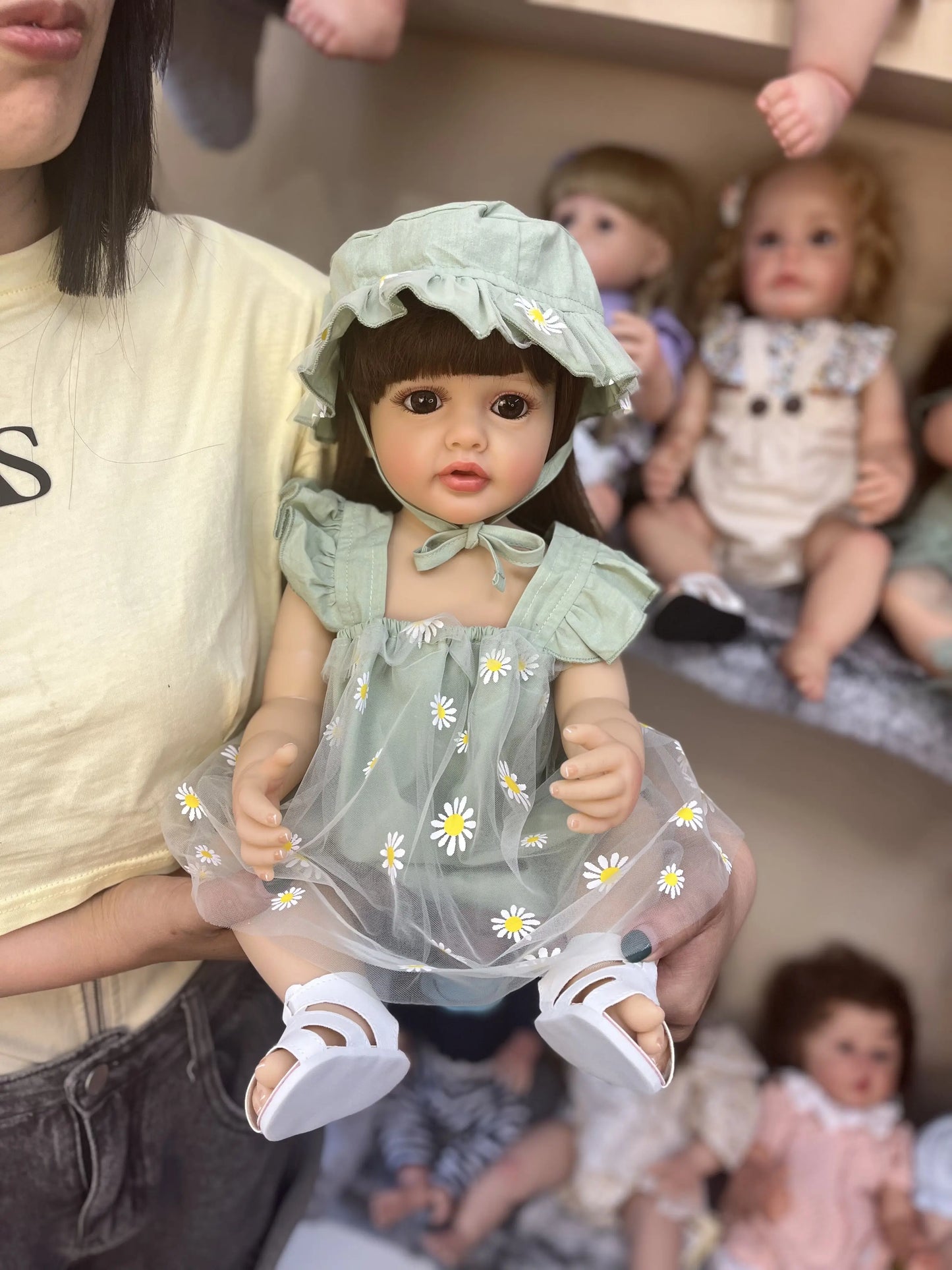 NPK 55CM full body soft silicone vinyl Reborn Toddler Girl Betty Pretty Princess lifelike Baby Doll Christmas Gift for Grils