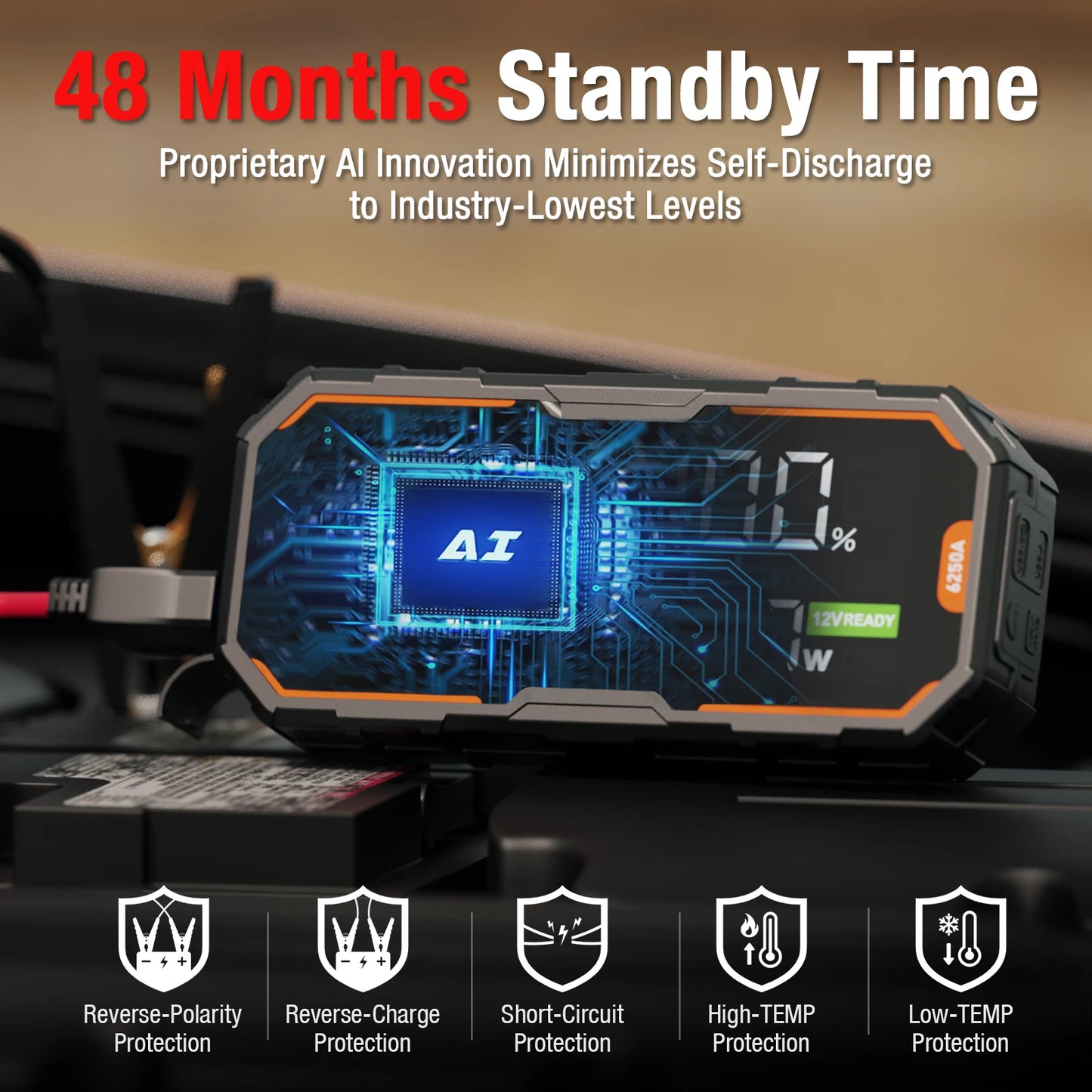 AdoreTrip Car 6250A Portable 12V Jump Starter Power Bank Auto Battery Booster Starter Device For Pickups SUV OffRoad 4x4