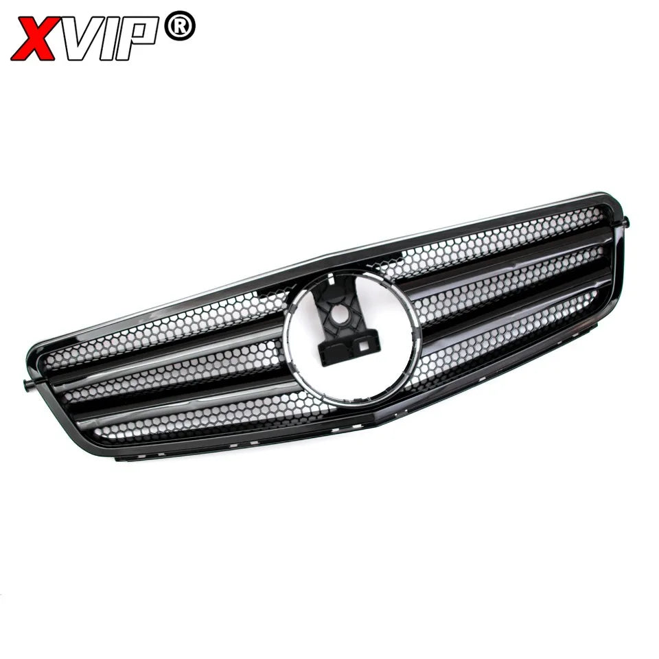 XVIP Glossy Black A - Style Racing Grille Chrome Bumper Grill For Mercedes Benz C-Class W204 08-14 C200 C230 C250 C280 C300 C350