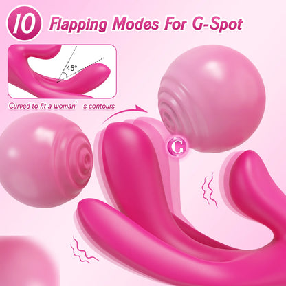 Wiggle Finger Vibrator G-Spot Vagina Vibrator Clitoris Stimulator 3 in 1 Female Masturbation Adult Goods Sex Toy for Women