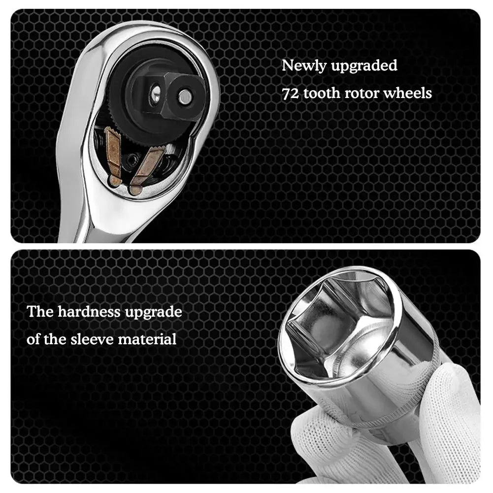 Industrial Grade Socket Key Set, Convenient Car Repair Tool, Manual Tool, Set Key,Cathrac KeySet 1/4 3/8 1/2 Car Repair Key Tool