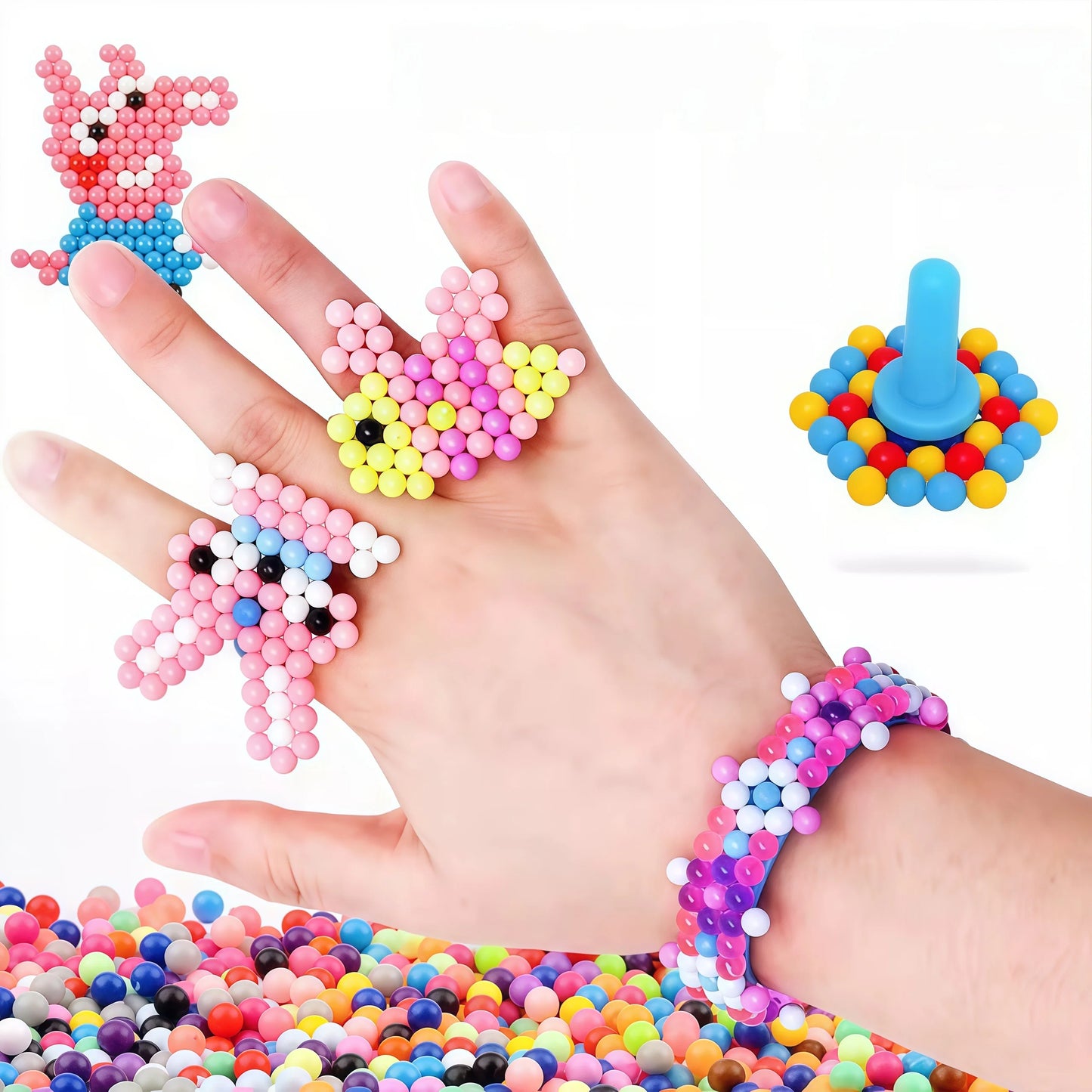Multicolor Water Spray Magic Beads DIY Handmade Puzzle Kit Water Sticky Beads Educational Learning Craft Toy Birthday Xmas Gift