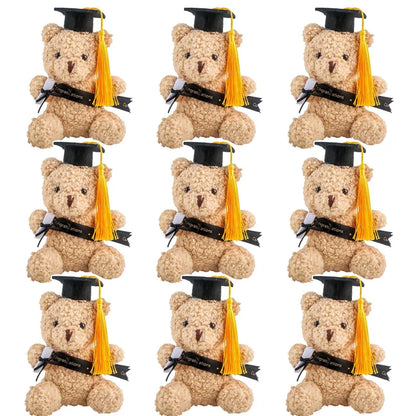 Mini Graduation Bears Bulk Small Graduation Stuffed Animals 4‘' Plush Bear with Diploma Class of 2026 Prom Party Decor Gifts