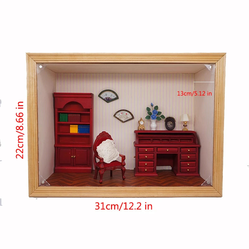 1set DIY Dollhouse Mini House /home Furniture Set Deluxe European-style Furniture Model Decoration  Accessories Children's Gift