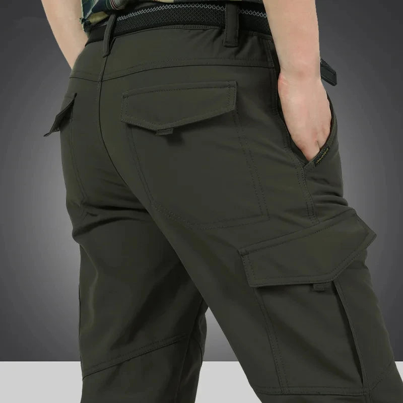 Winter Thick Pants Men Double Layer Fleece Cashmere Overalls High Quality Male Camouflage Trousers Warm Casual Cargo Pants