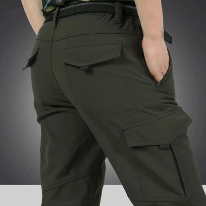Winter Thick Pants Men Double Layer Fleece Cashmere Overalls High Quality Male Camouflage Trousers Warm Casual Cargo Pants