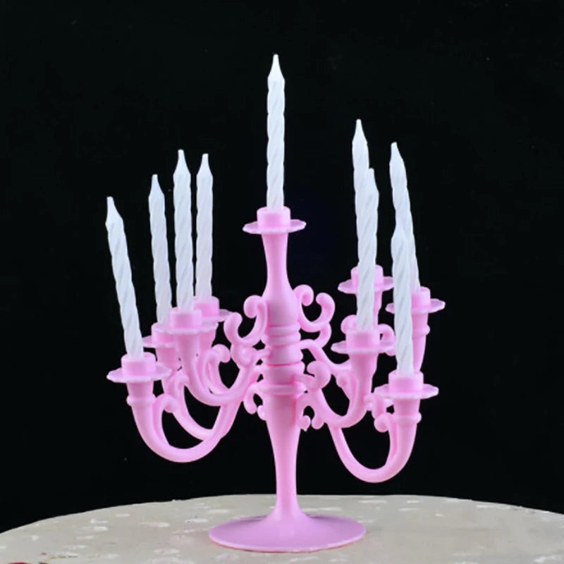 1Pcs 1:12 Dollhouse Mini Table Candle Candlestick Christmas Birthday Party Scene Home Ornament