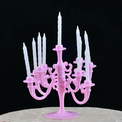 1Pcs 1:12 Dollhouse Mini Table Candle Candlestick Christmas Birthday Party Scene Home Ornament