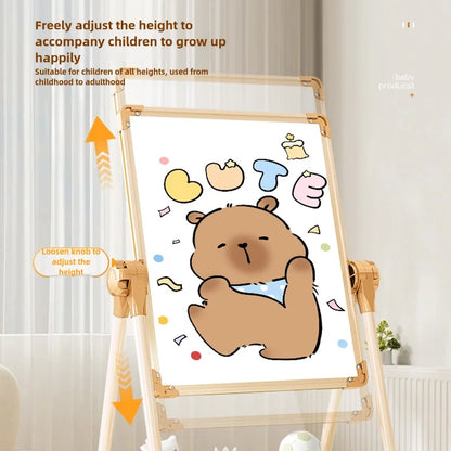 Children's drawing board, baby magnetic double-sided teaching, home small blackboard stand, colored graffiti, erasable writing w