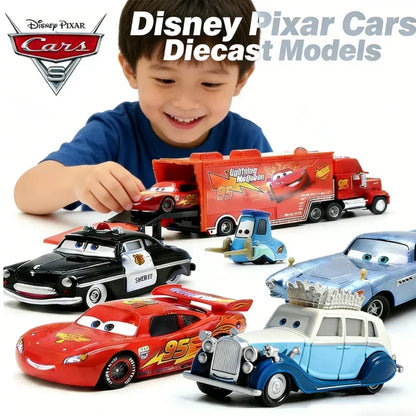 #NEW 53PCS Full-set Pixar Cars Lightning McQueen Fillmore 4-9CM 1：55 Metal Model Racing Car Toy Children's Birthday NEWYEAR Gift