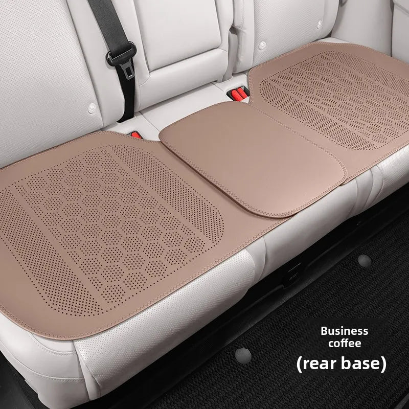 High Quality Nappa Leather Universal Car Seat Full Cover Breathable Luxury SUV Car Protection Perforated Leather Seat Full Cover