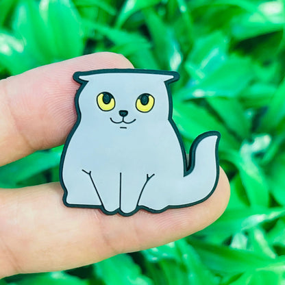 New 1-13pcs Cute Animal Black Cat PVC Garden Shoe Charms Sandal Buckle Boys Girls Cartoon Hole Slipper Accessories DIY Backpack
