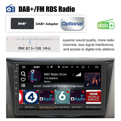 7"/9"/10“ 2 DIN Android 15 4+64G Car Stereo Multimedia Player Universal Carplay Android Auto GPS Navigation FM Radio Touchscreen