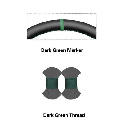 Black Faux Leather Car Steering Wheel Cover for Mitsubishi Lancer Evolution EVO VI 6 V 5 IV 4 1996-2000