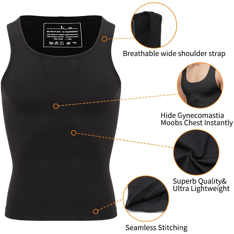 Men's Slimming Body Shapewear Corset Vest Compression Abdomen Tummy Belly Control Waist Cincher Corset Body Shapewear