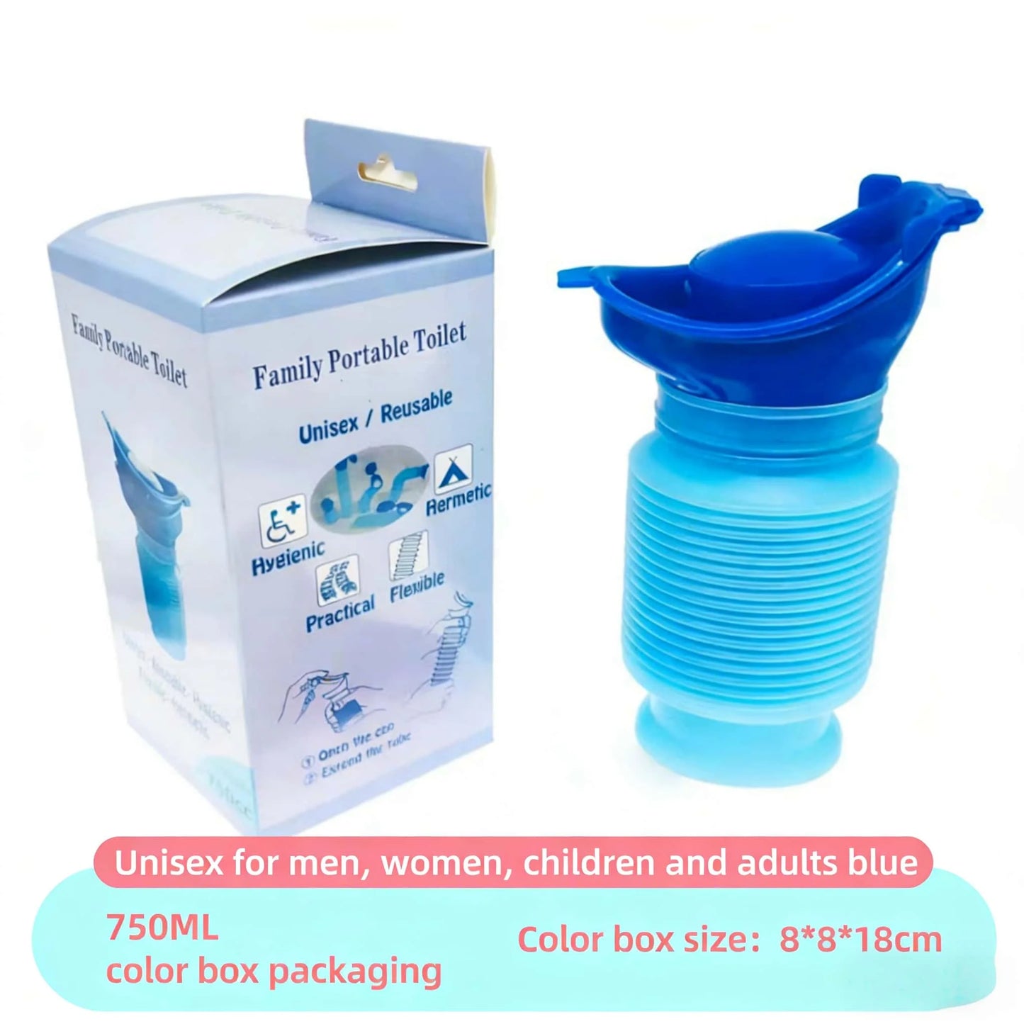 Portable Female Urination Device Foldable Standing Urinal for Outdoor Travel Car Emergency Use