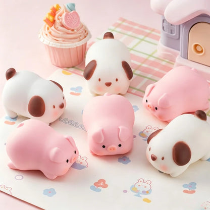 Funny Pulling Pets Squishy Toy Puppy Piggy Stretchy Animal Stress Balls Adults Kids Sensory Play Therapy Anti Anxiety Fidget Toy